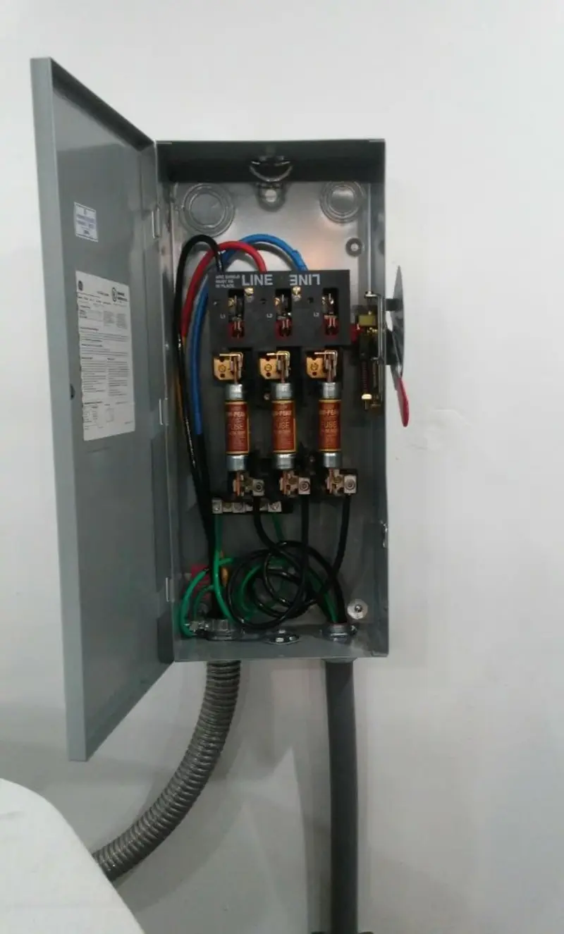 Three-phase disconnect switch installed for Electrical Wiring & Rewiring in Lower Makefield