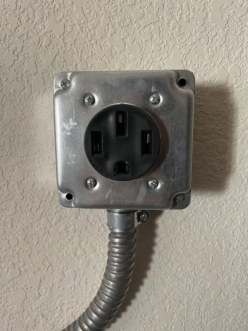 NEMA 14-50 outlet installed for Electrical Panel Upgrade in Lower Makefield